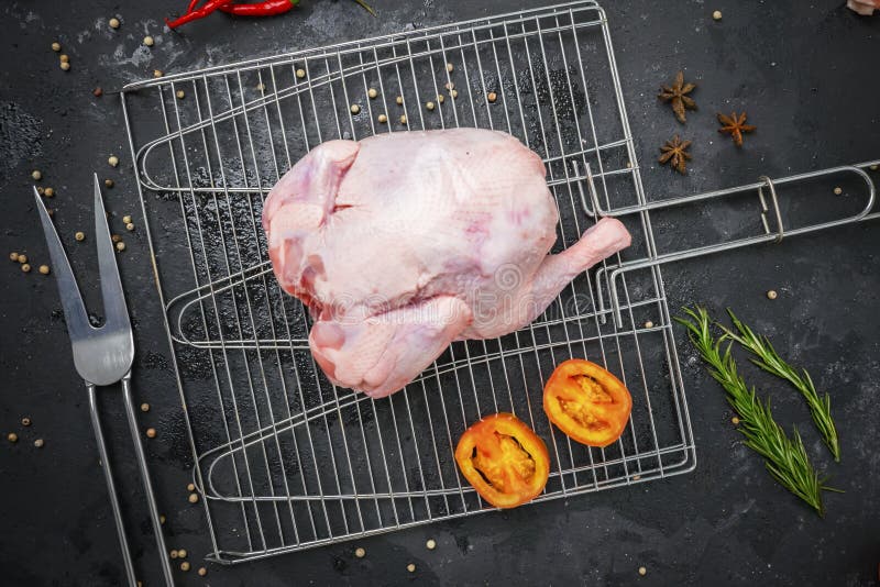 Fresh Chicken on the Grill with Tomato Stock Photo Image of barbecue