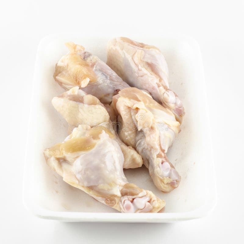 Fresh chicken isolated on white background