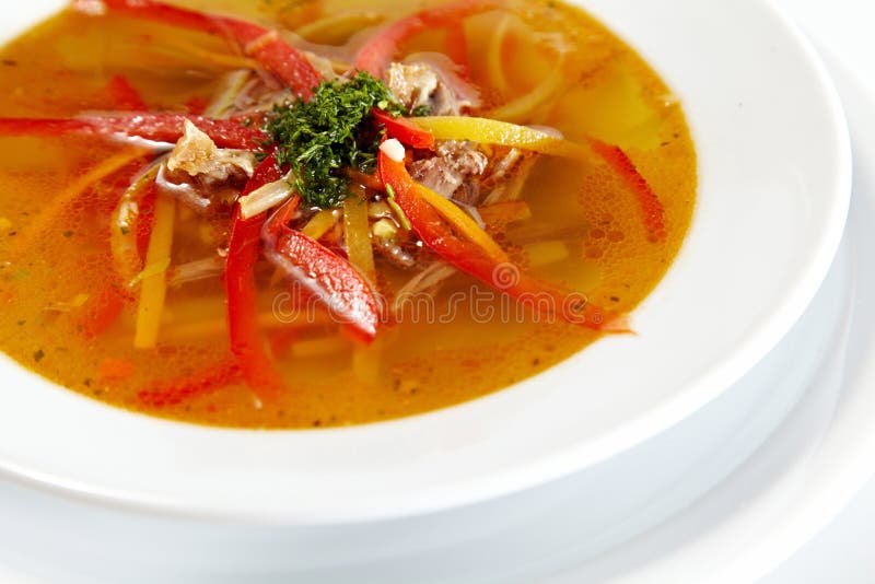 Fresh Chicken Soup with Vegetable Stock Photo Image of chicken, meat