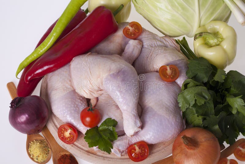 Fresh Chicken Thighs and Drumsticks Stock Image Image of healthy
