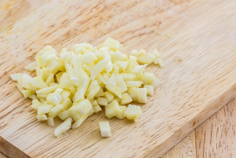 Fresh chopped garlic. stock image. Image of green, agriculture 64343277