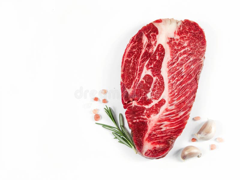 Fresh Chuck Beef Cut for Steak. Stock Image Image of kitchen, marbled