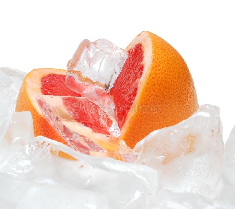 Fresh citrus on ice