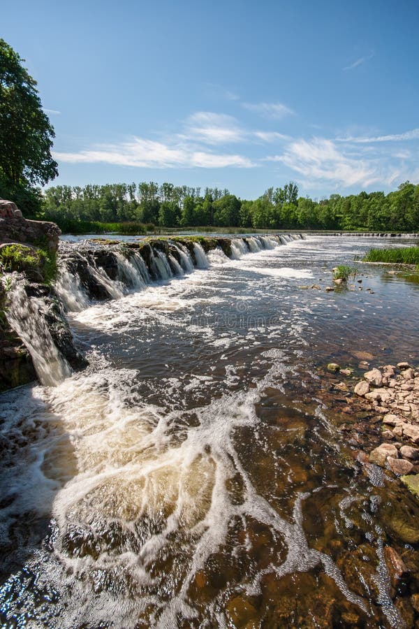 Fresh Clean Waterfall in Summer Stock Image Image of scenic, nature