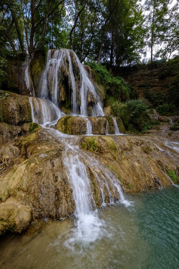 Fresh Clean Waterfall in Summer Stock Image Image of outdoors, person