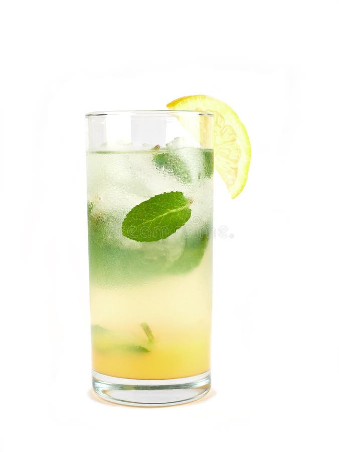 Fresh cocktail with juice and mint