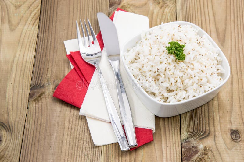 Fresh Cooked Rice In A Bowl Stock Image - Image of carbohydrate