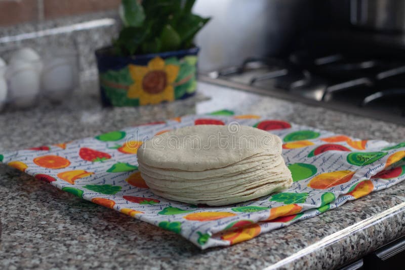 Fresh corn tortilla stock photo. Image of bread, food 171255778