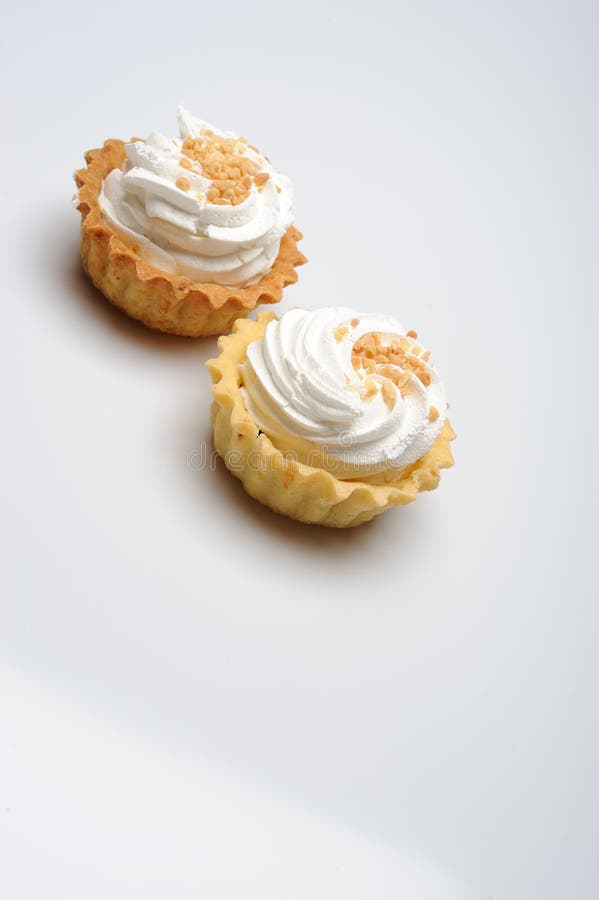 Fresh cream cupcake isolated