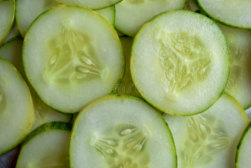 Fresh Cucumber Round Circle Slices As Whole Background Texture Stock Photo Image of healthy