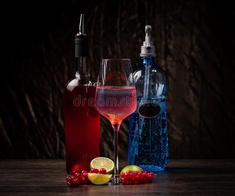 Fresh currant cocktail royalty free stock photo