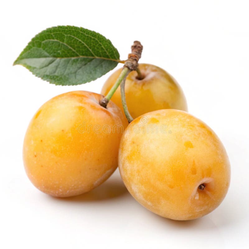 Fresh Date Plum isolated on transparent background, Generative AI