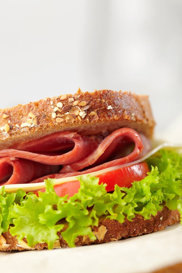 Fresh deli sandwich stock image. Image of closeup, food 27299879