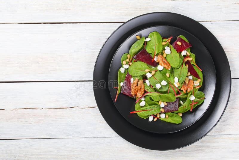 Fresh delicious healthy beetroot cottage salad stock photography Fresh delicious healthy beetroot cottage salad stock photography