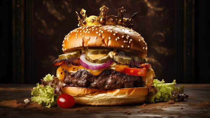 Big king burger hi-res stock photography and images - Alamy