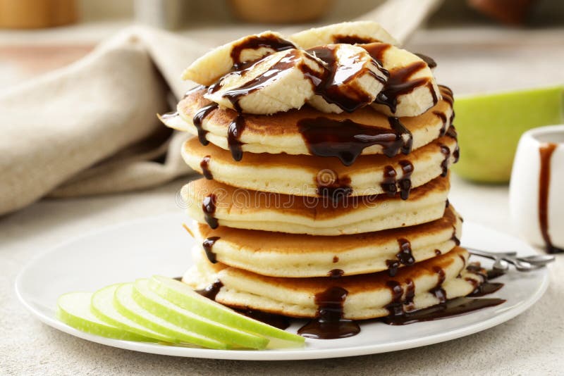Fresh delicious pancakes stock images