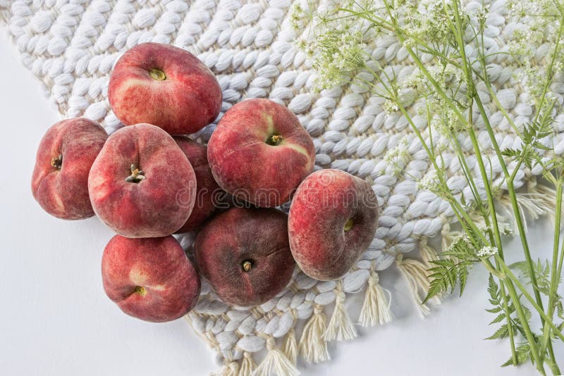 Donut Peach on Table with Wild Flower Stock Photo Image of chinese, healthy 150004014