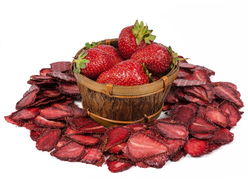 Fresh And Dry Slice Strawberries Stock Photo Image of delicious