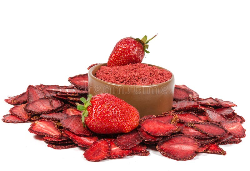 Fresh And Dry Slice Strawberries Stock Photo Image of tasty, food