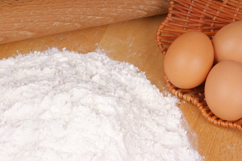 Fresh Egg Pasta Ingredients Stock Photo Image of rolling, brown 13231864
