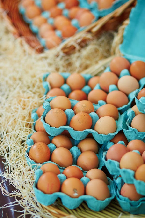 Fresh Eggs on Farmers Market Stock Image Image of natural, local