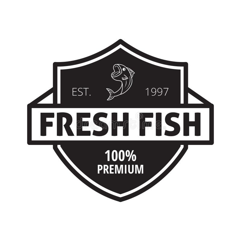 Fresh Fish Label. Vector Illustration Decorative Design Stock Vector