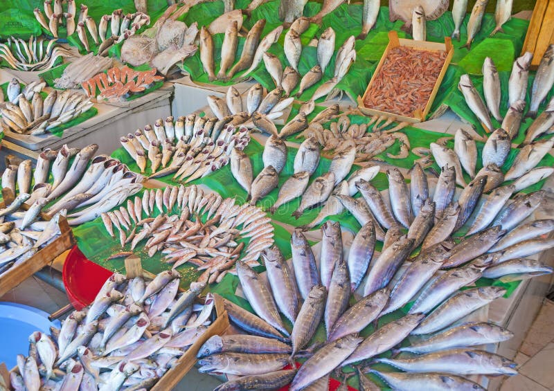 Fresh fish at a market