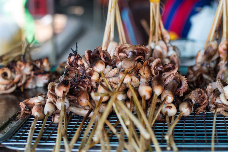 Asian Food in a Street Market Stock Image - Image of eating, chef