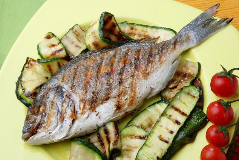 Fresh fish with vegetable