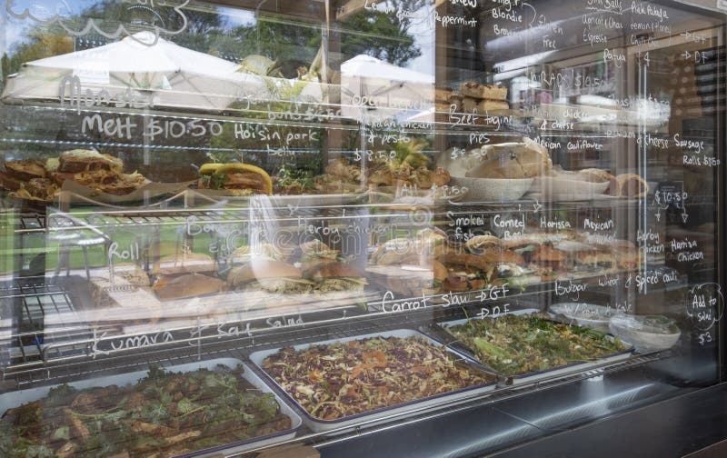 Fresh Food In A Display Cabinet Stock Image Image Of Shop
