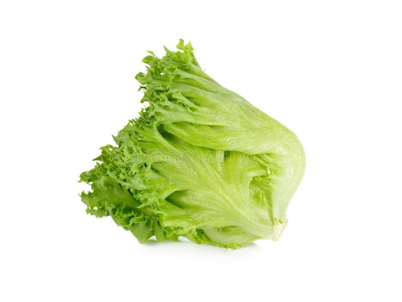 Fresh Frillice Iceburg Lettuce On White Background Stock Photo - Image ...