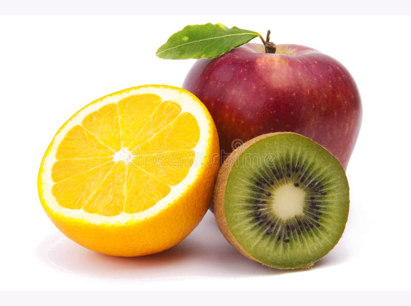 Fresh mixed fruit diet stock image. Image of fruity, green 24834397