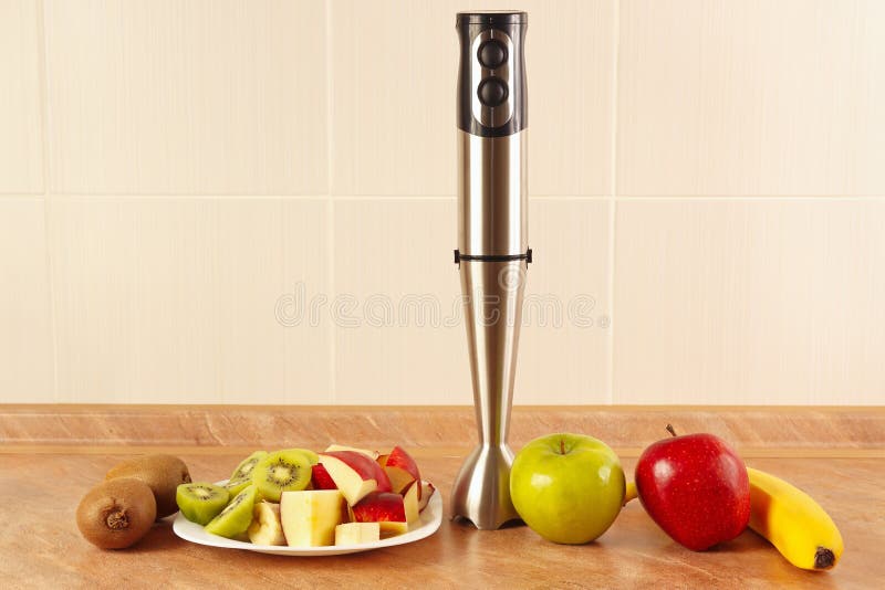 Fresh Fruit and Blender To Prepare Vitamin Smoothies Stock Image