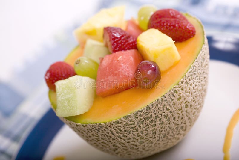 Fresh Fruit Bowl stock image. Image of juicy, treat, melon 4812835