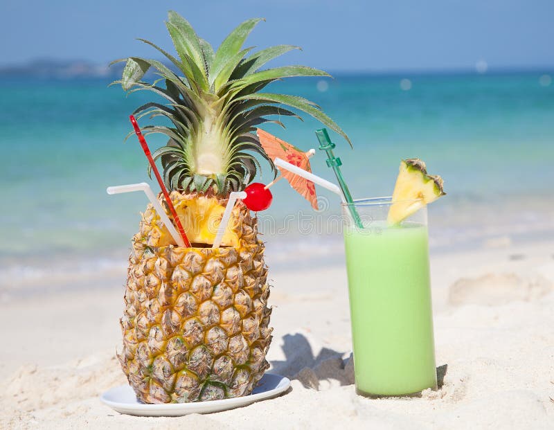Fresh fruit cocktail stock image. Image of party, island 16026541