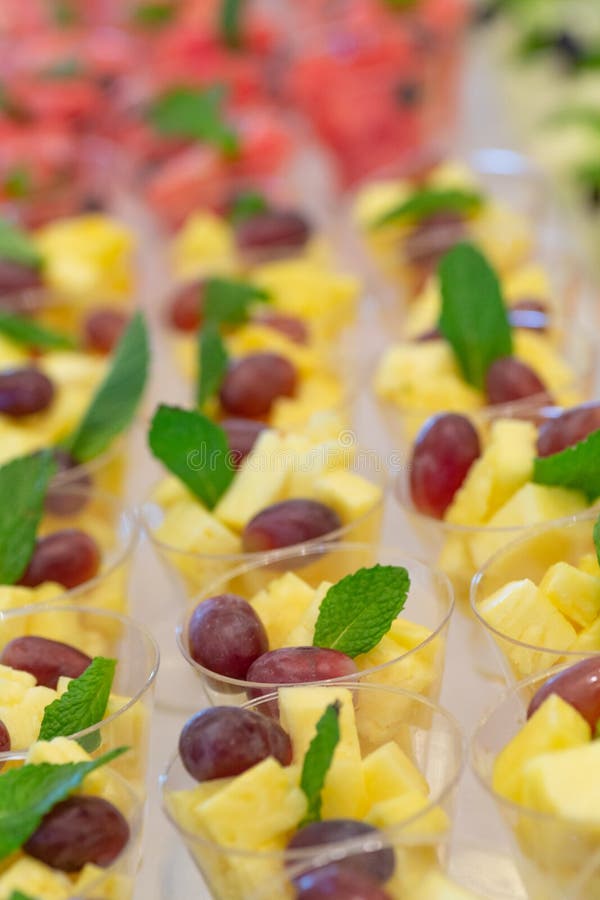 Fresh Fruit Cocktails with Pineapple Stock Photo Image of appetizer