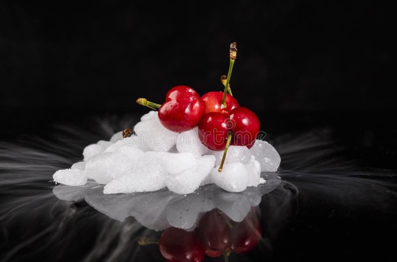 Fresh fruit on dry ice stock photo. Image of vegetable 248240468