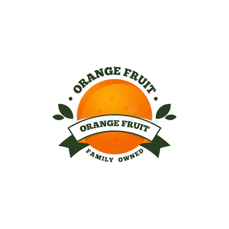 Fresh Fruit Logo Template Vector. Fresh Orange Fruit Logo Template
