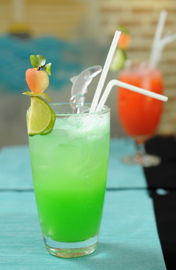 Fresh fruit mocktail stock photos