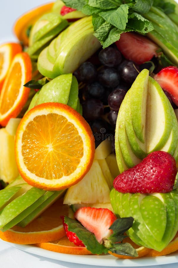 Fresh fruit party plate stock image. Image of dinner 54592815