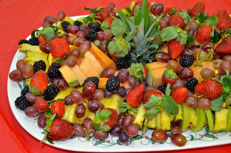 Fresh fruit on party platter