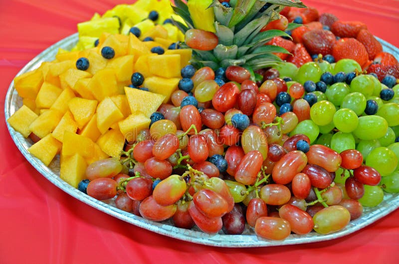 Fresh Fruit on Party Platter Stock Image Image of plate, festive