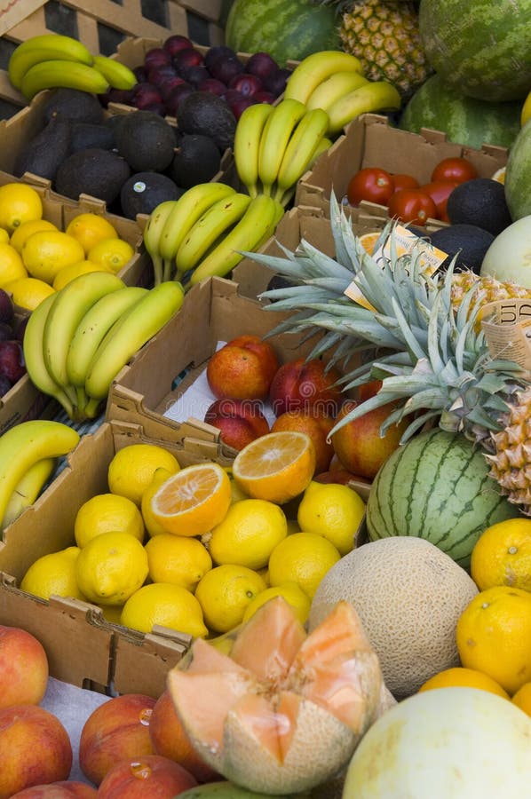 Fresh Fruit Stand stock photo. Image of boysenberry, blueberries 1141320