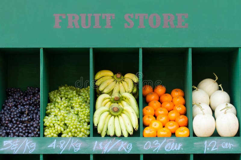 Fresh Fruit Store on Counter Stock Photo Image of freshness, market