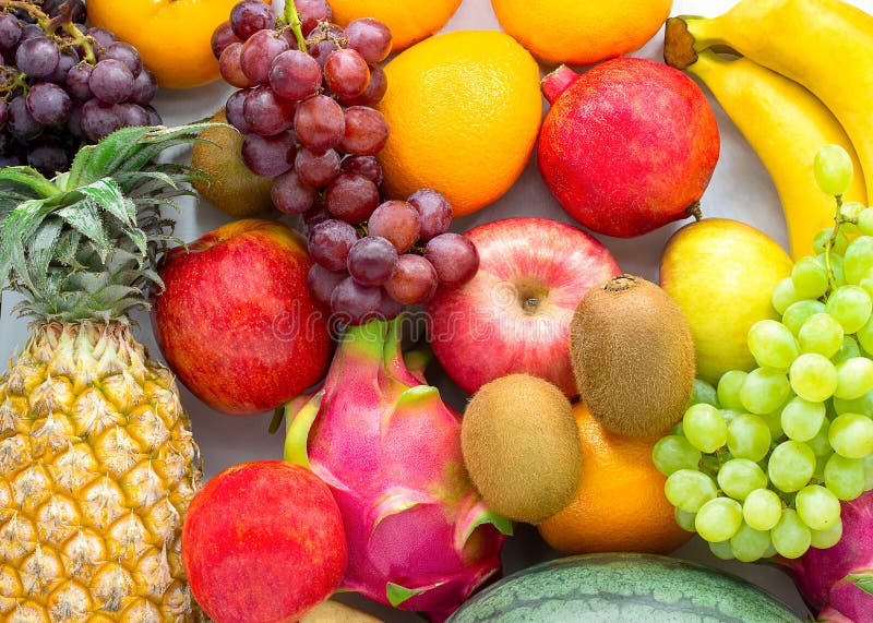 Fresh Fruits.Assorted Fruits Colorful,clean Eating,Fruit Background Stock Image Image of