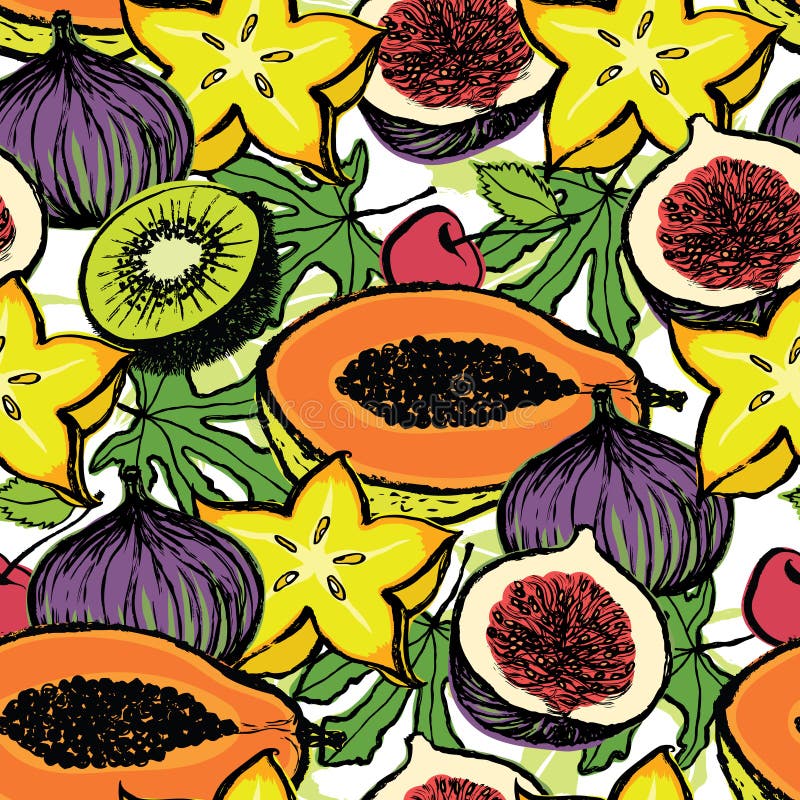 Fond de fructe proaspete royalty free illustration