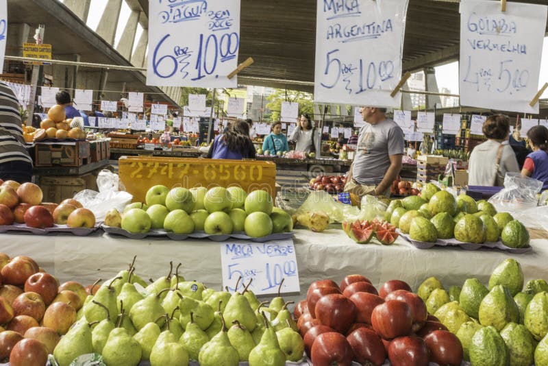 Av. Dr. GastÃ£o Vidigal, 1946, SÃ£o Paulo, SP, Brazil, Jun, 18th 2017 sunday, morning. Fresh fruits and fresh vegetables direct from the farms in Sao Paulo, SP, Brazil