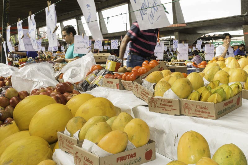 Av. Dr. GastÃ£o Vidigal, 1946, SÃ£o Paulo, SP, Brazil, Jun, 18th 2017 sunday, morning. Fresh fruits and fresh vegetables direct from the farms in Sao Paulo, SP, Brazil