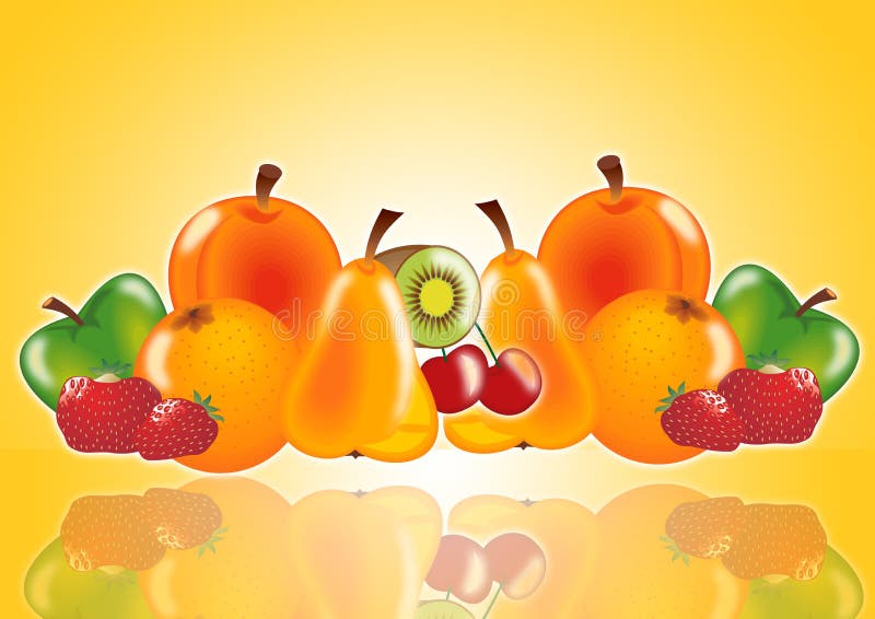 Poster cu fructe proaspete royalty free illustration