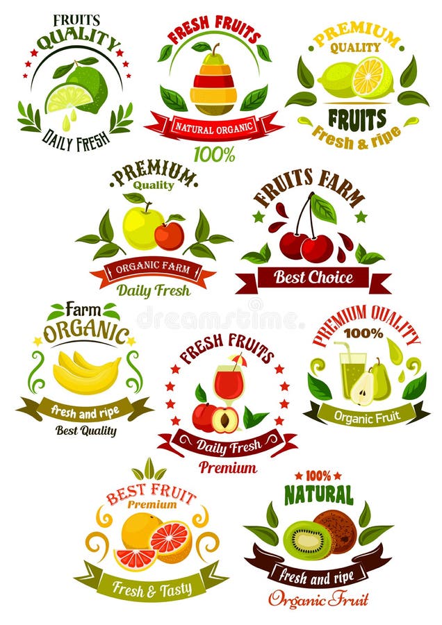 Fruits in retro style stock vector. Illustration of graphic - 26641035